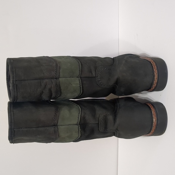 Anfibio Waterproof black and Green Leather  Winter women's Boots Size 40 US 9.5 - Picture 10 of 13